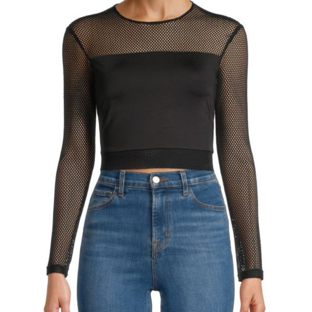 Alice and Olivia Black Crop Top